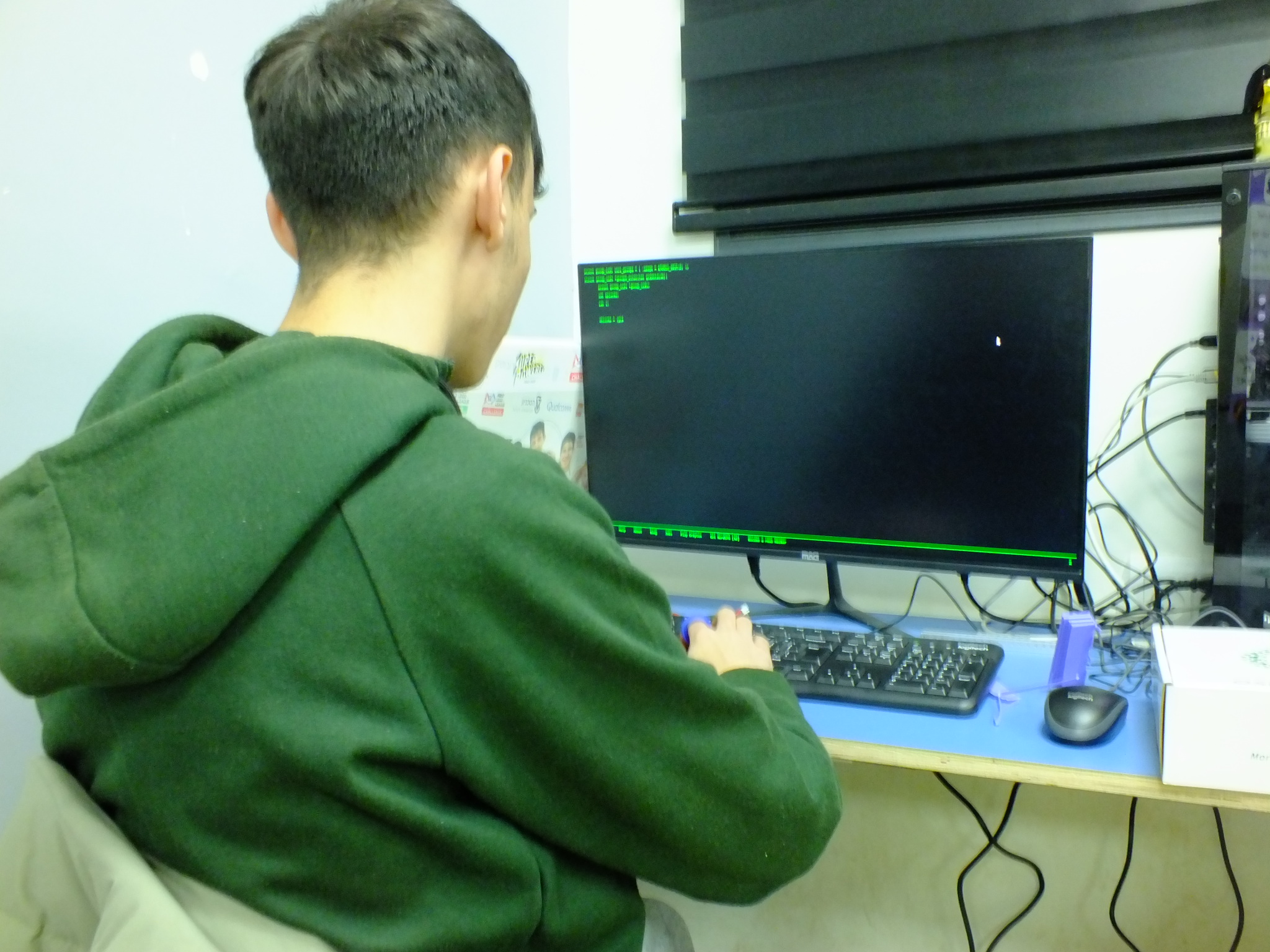 בדיקת קוד האוטונומיה על הרובוט